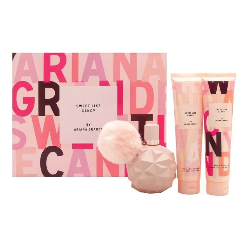 Ariana G. Sweet Like Candy 100 ml Edp+crema+gel Ariana Grande — perfume original, frasco