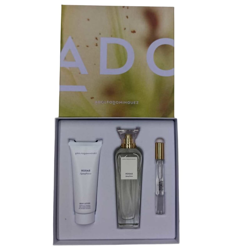 Adolfo Dominguez Agua Fresca Rosas 120 ml Edt+crema+mini Adolfo Domínguez — perfume original, frasco