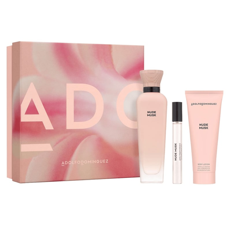 Adolfo Dominguez Nude Musk 120 ml Edt+mini+crema Adolfo Domínguez — perfume original, frasco