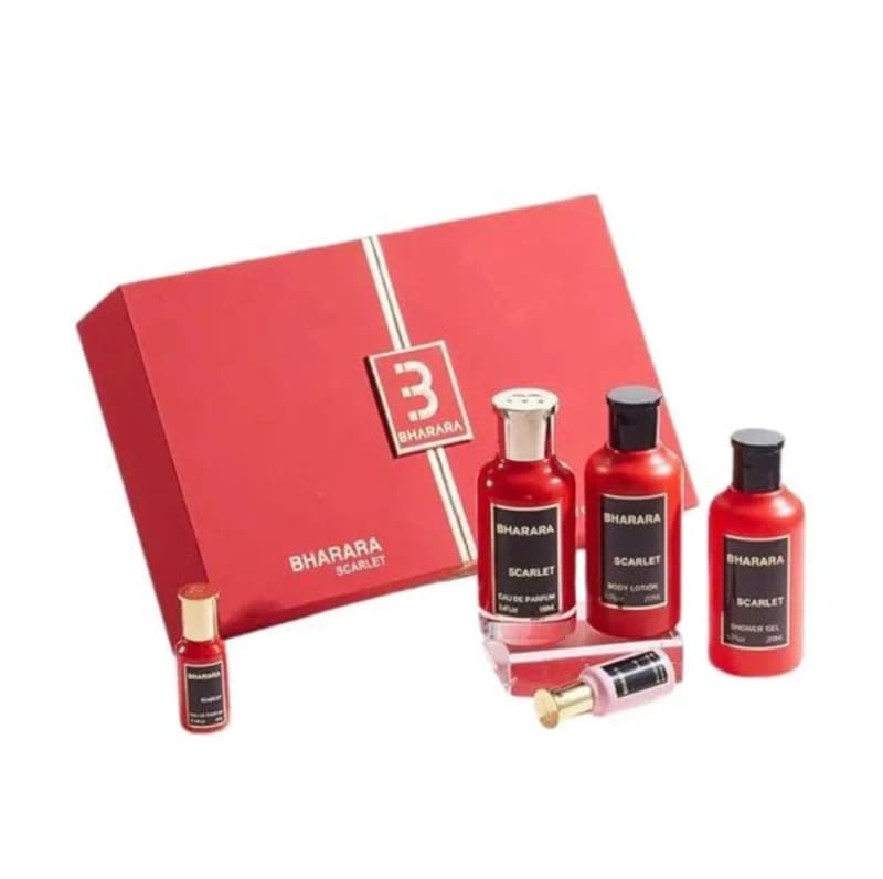 Bharara Scarlet 100 ml Edp+crema+gel+2 Minis Bharara — perfume original, frasco