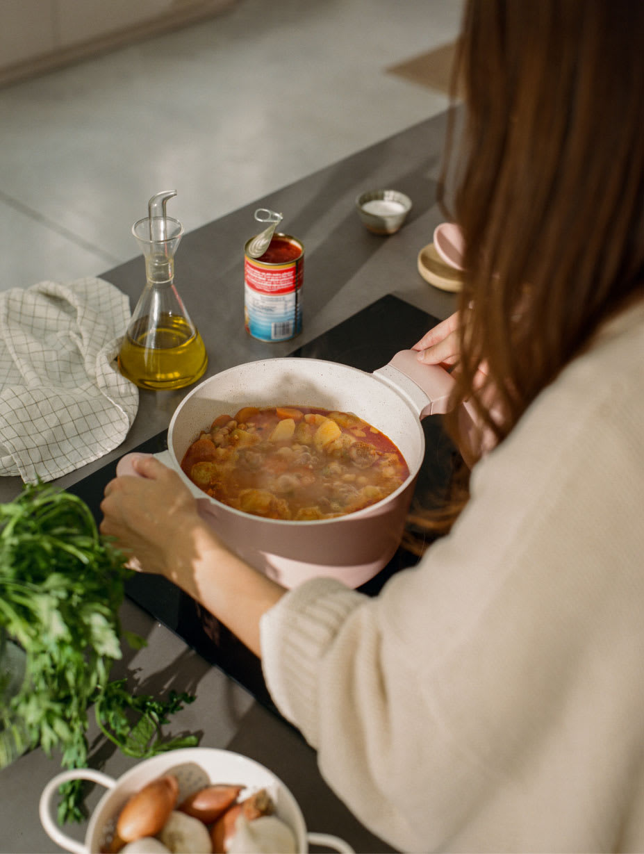 POT STUDIO - Olla de aluminio fundido con revestimiento cerámico