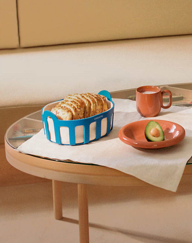 KITCHENWARE STUDIO - Cesta de pan con interior 100% algodón