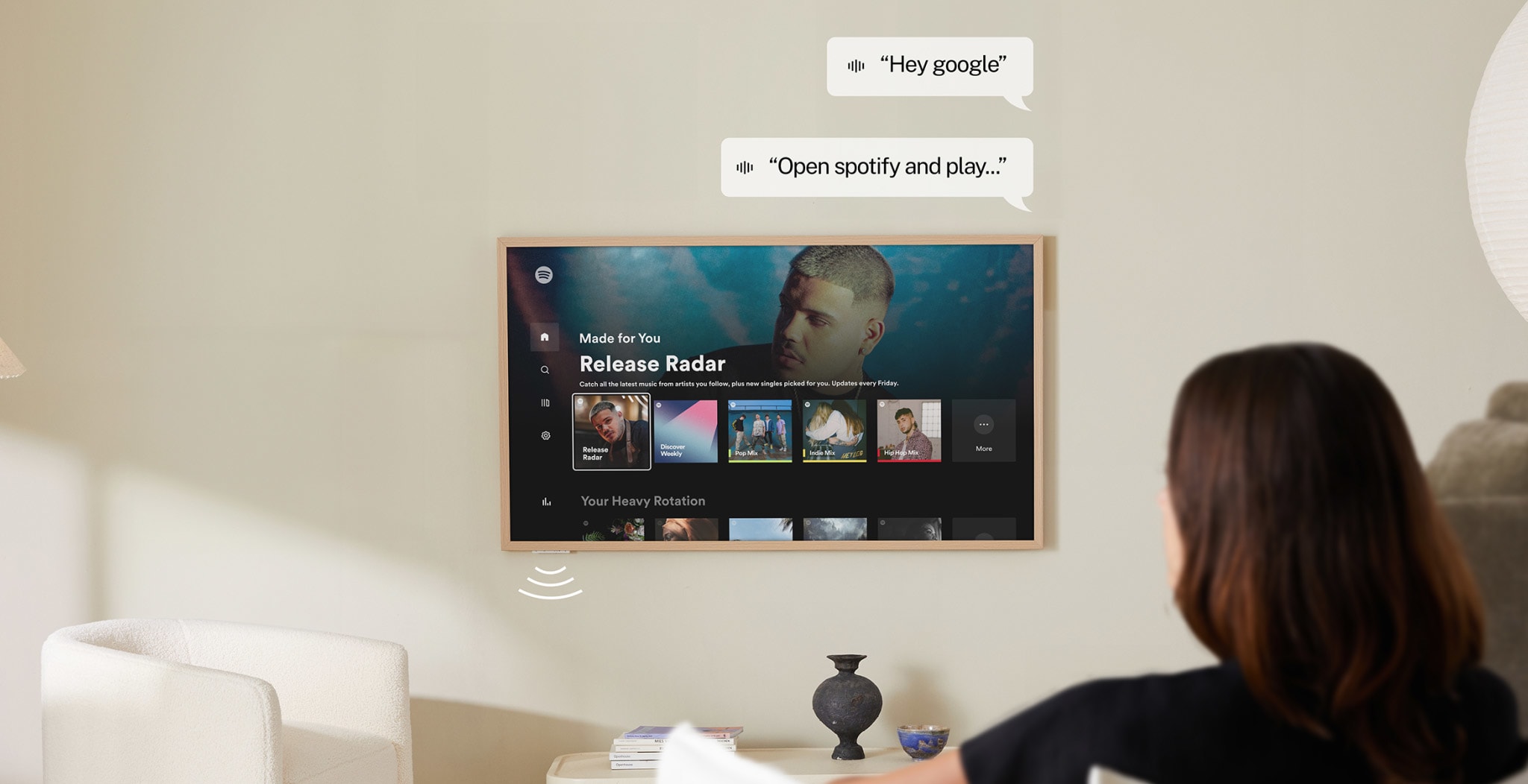 TV ART MATTE - Televisor Smart TV QLED 4K con pantalla antirreflejos y galería de arte