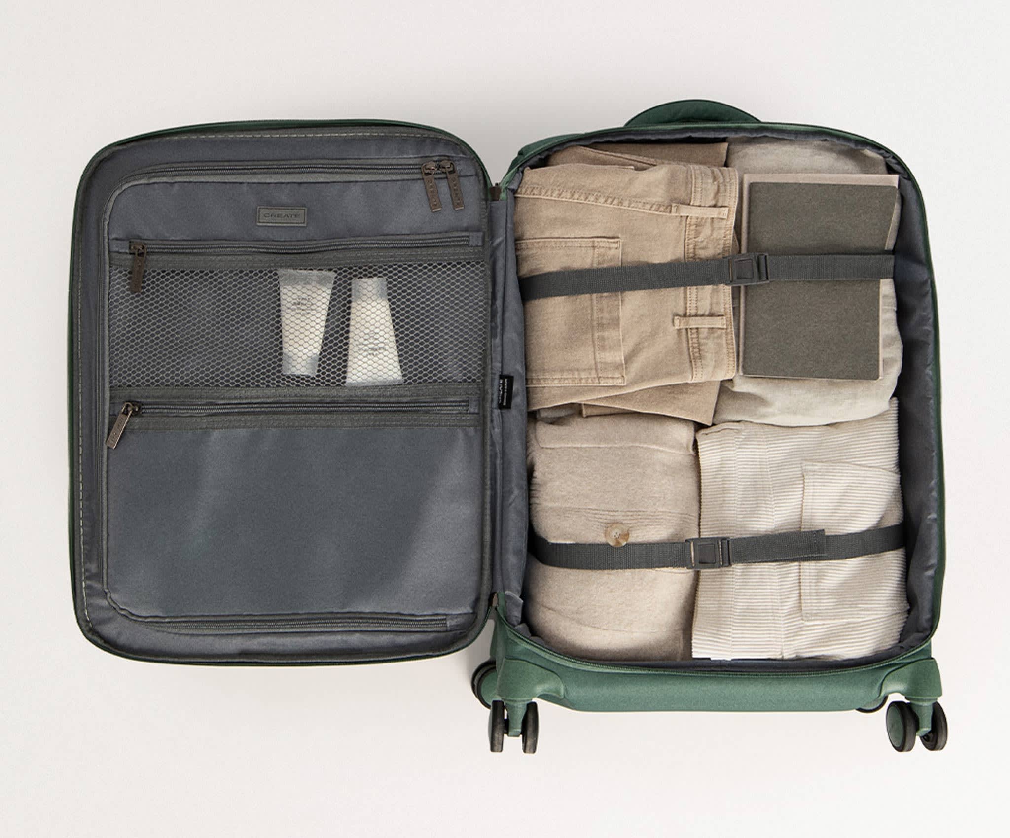 LUGGAGE STUDIO SOFT - Maleta blanda de poliéster con candado TSA y ruedas multidireccionales