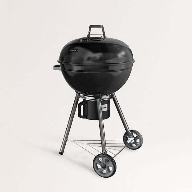 BBQ SMOKEY KETTLE - Charcoal smoker barbecue with ash collector