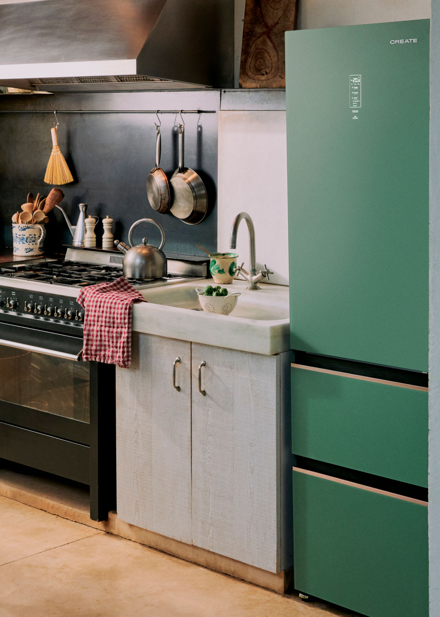 FRIDGE STUDIO COMBI PRO FLEX 401 - Frigorífico estilo Italian 401L No Frost con Space Pro y Care+