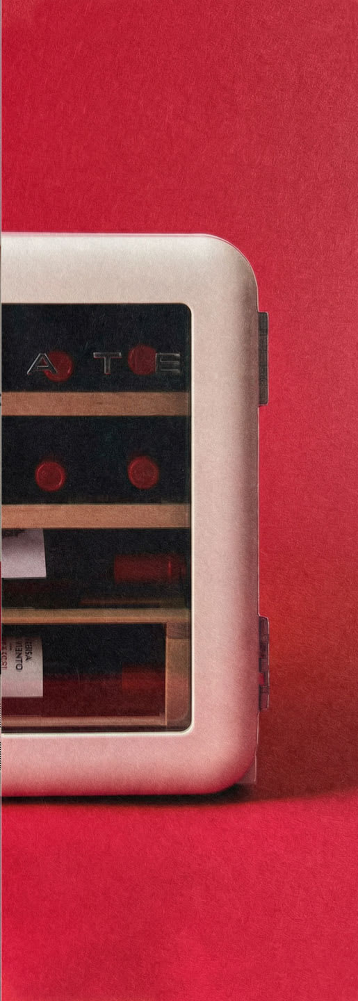 WINECOOLER RETRO - Refroidisseur à vin électrique de style rétro pour 12, 45 ou 76 bouteilles