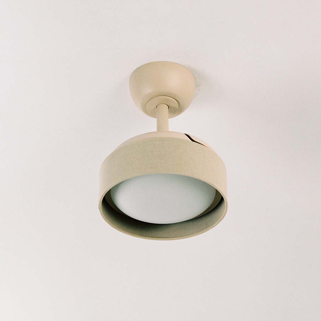WIND CLEAR LAMP - Deckenventilator 40W leise Ø55cm mit einziehbaren Flügeln und LED-Licht