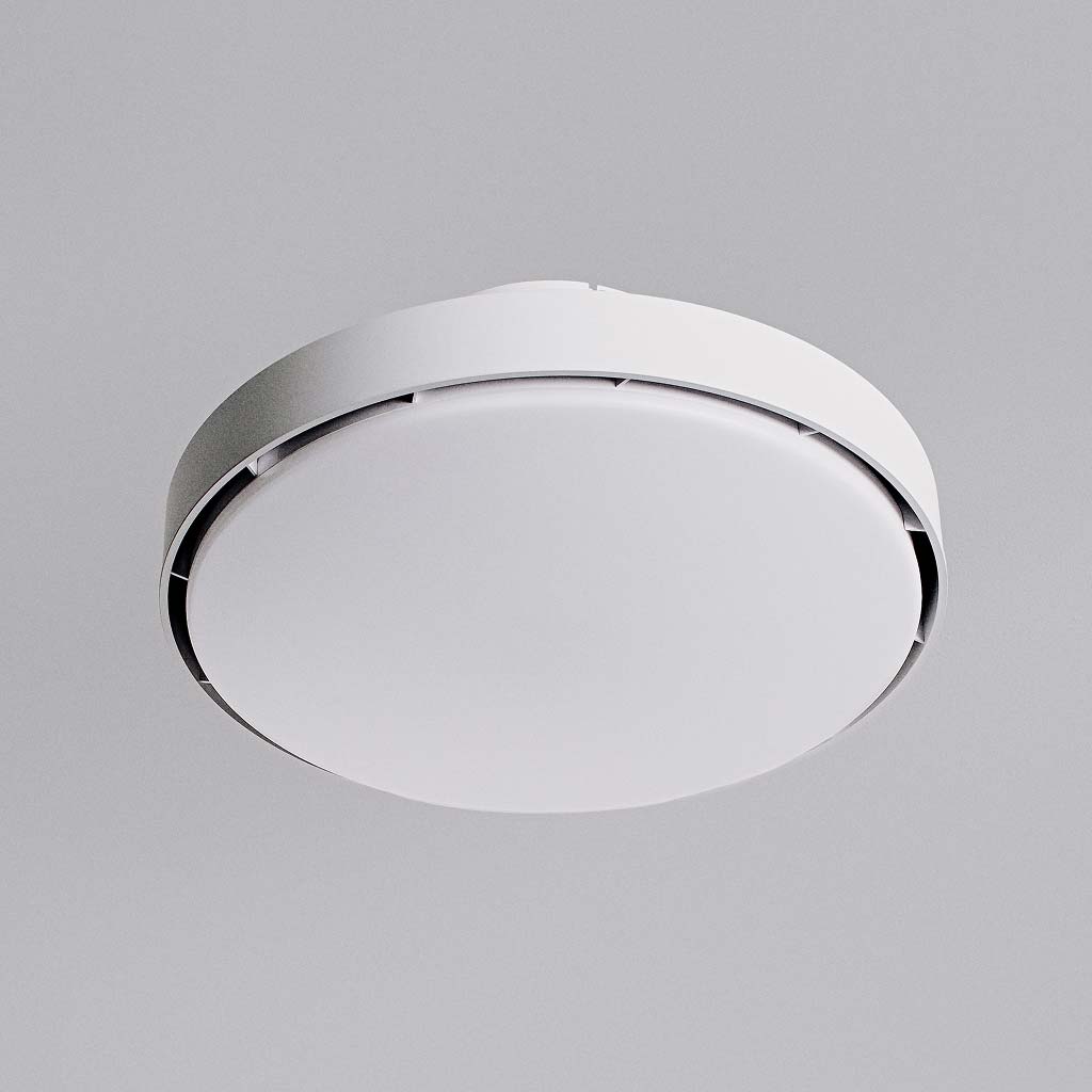 WIND CLEAR BLADELESS - 56W blattloser, leiser Deckenventilator Ø50 cm mit LED-Licht im Gehäuse und Lampenlicht