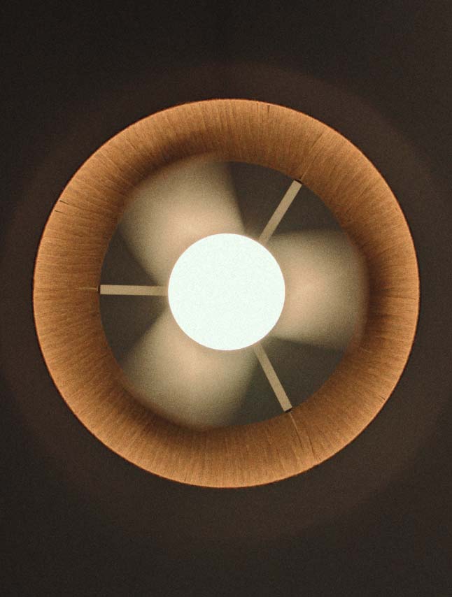 WIND LAMP NATURAL WOVEN - Silent 25W Ceiling Fan Ø60cm with LED Light