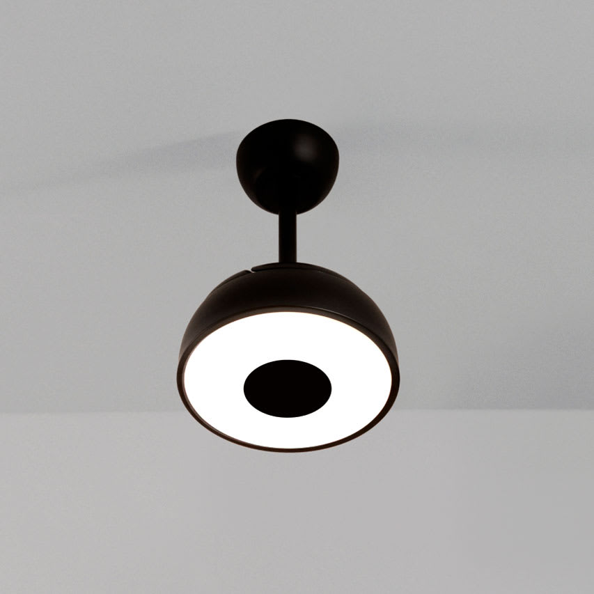 WIND CLEAR CUP - Ventilador de teto 40W silencioso Ø55cm lâminas retrácteis com luz LED