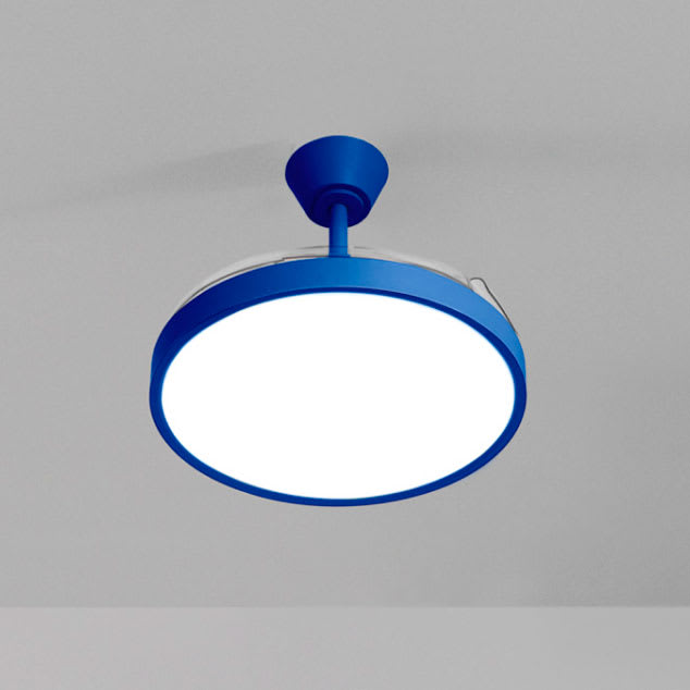 WIND CLEAR STUDIO - Ventoinha de teto 40W silenciosa com pás retráteis e luz LED, vários tamanhos