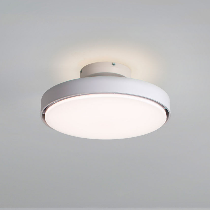 WIND CLEAR BLADELESS - Ventoinha de teto silenciosa 56W sem pás Ø50 cm com luz LED no corpo e luz de lâmpada