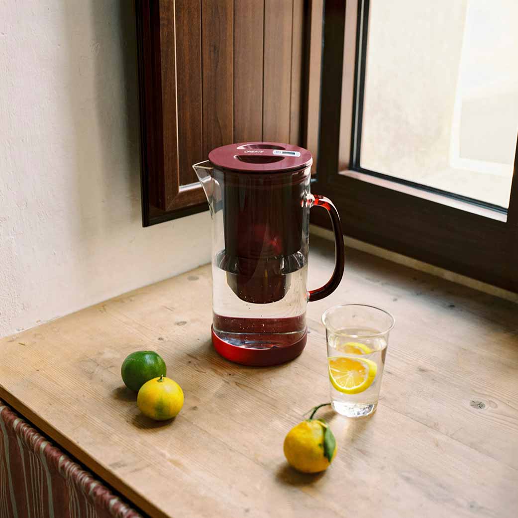 AQUA CLEAR JUG - Caraffa filtrante in vetro da 1,5 l con doppio filtro