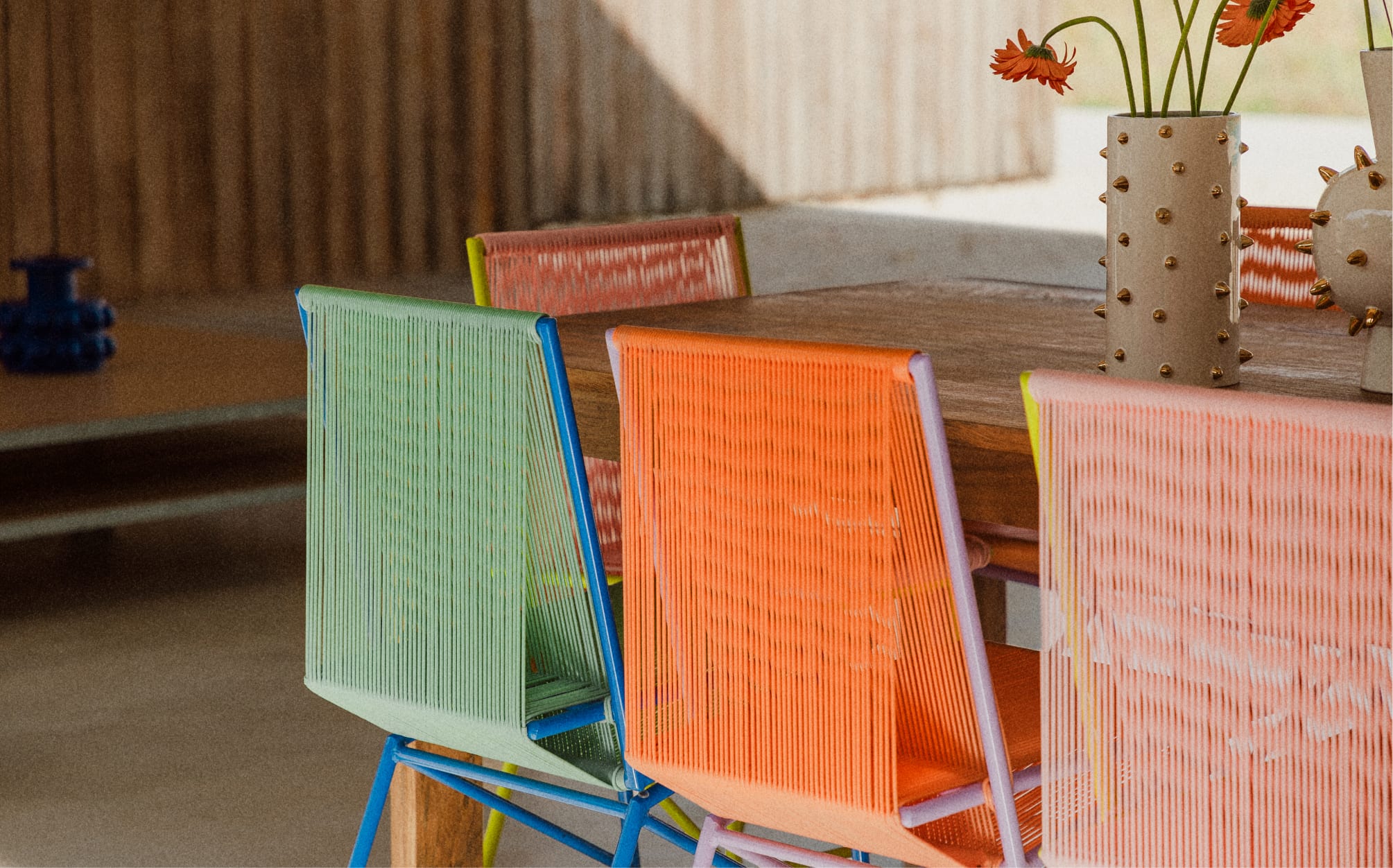 Chaise D'extérieur en Rotin Synthétique et Métal Amur Colors