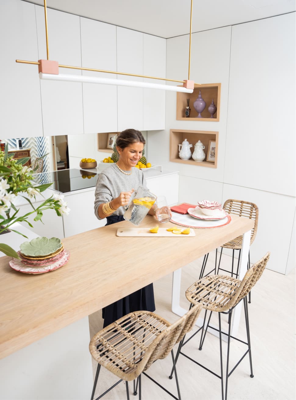 Taburete Alto de Ratán Natural (67 cm) Aire 