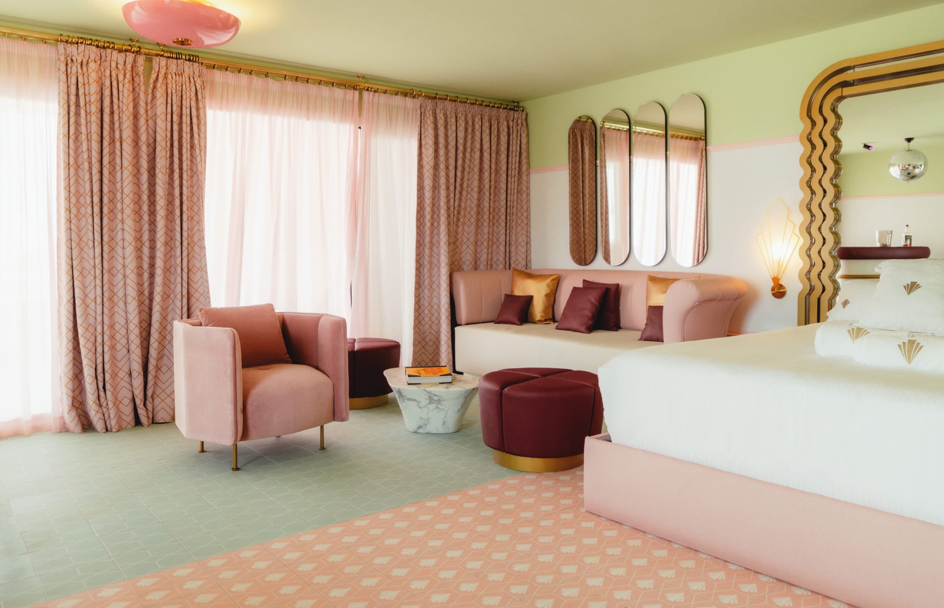 Sessel aus Samt Penta