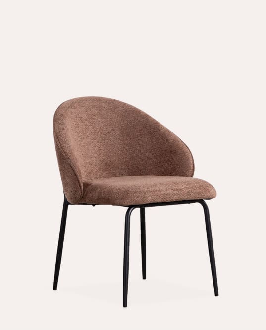 Cadeira de Jantar em Tecido e Metal Emna