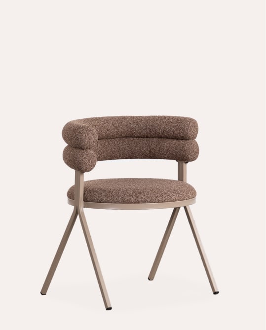 Cadeira de Jantar em Tecido e Metal Aixa Classic