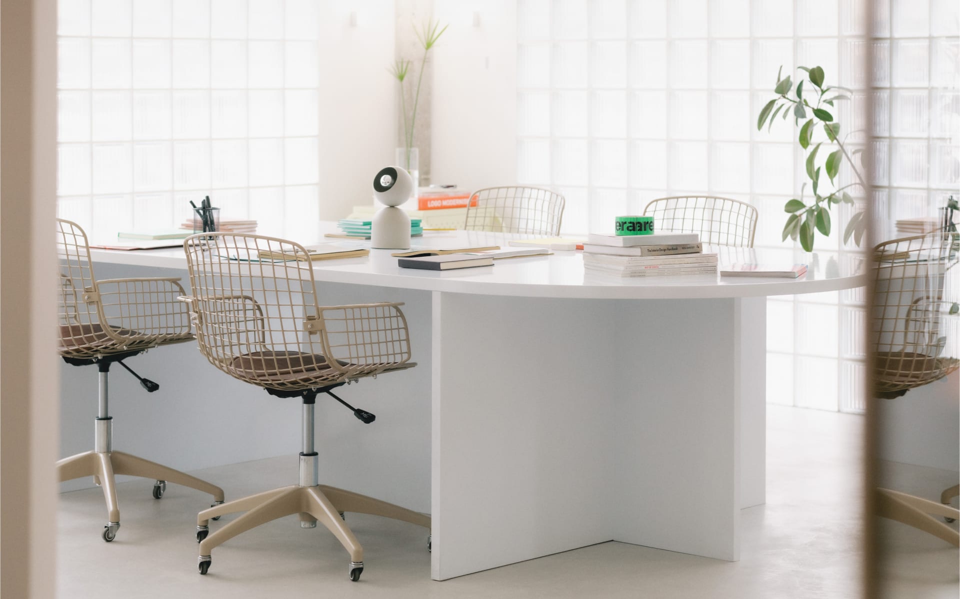 Cadeira de Escritório de Metal com Encosto Alto Vintage Aras