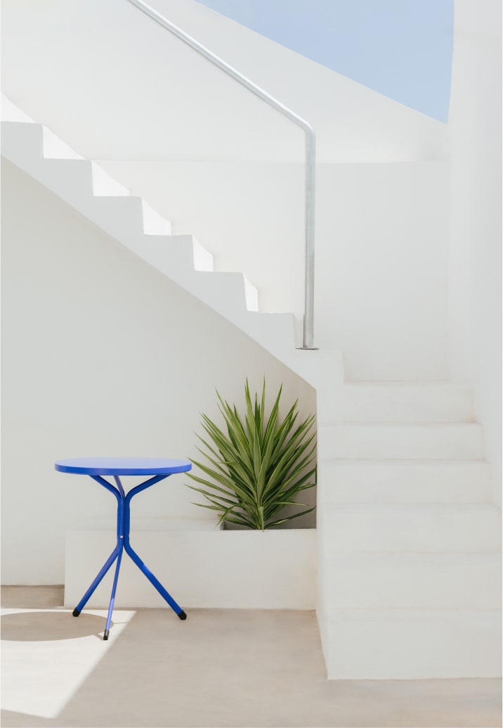 Runder Esstisch aus Metall (Ø60 cm) Enlo