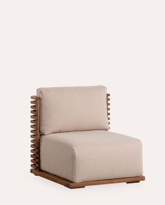 Sillón de Jardín de Madera de Acacia y Tela Hazan