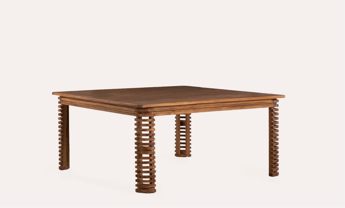 Mesa de Exterior Quadrada em Madeira de Acácia Hazan (160x160 cm)