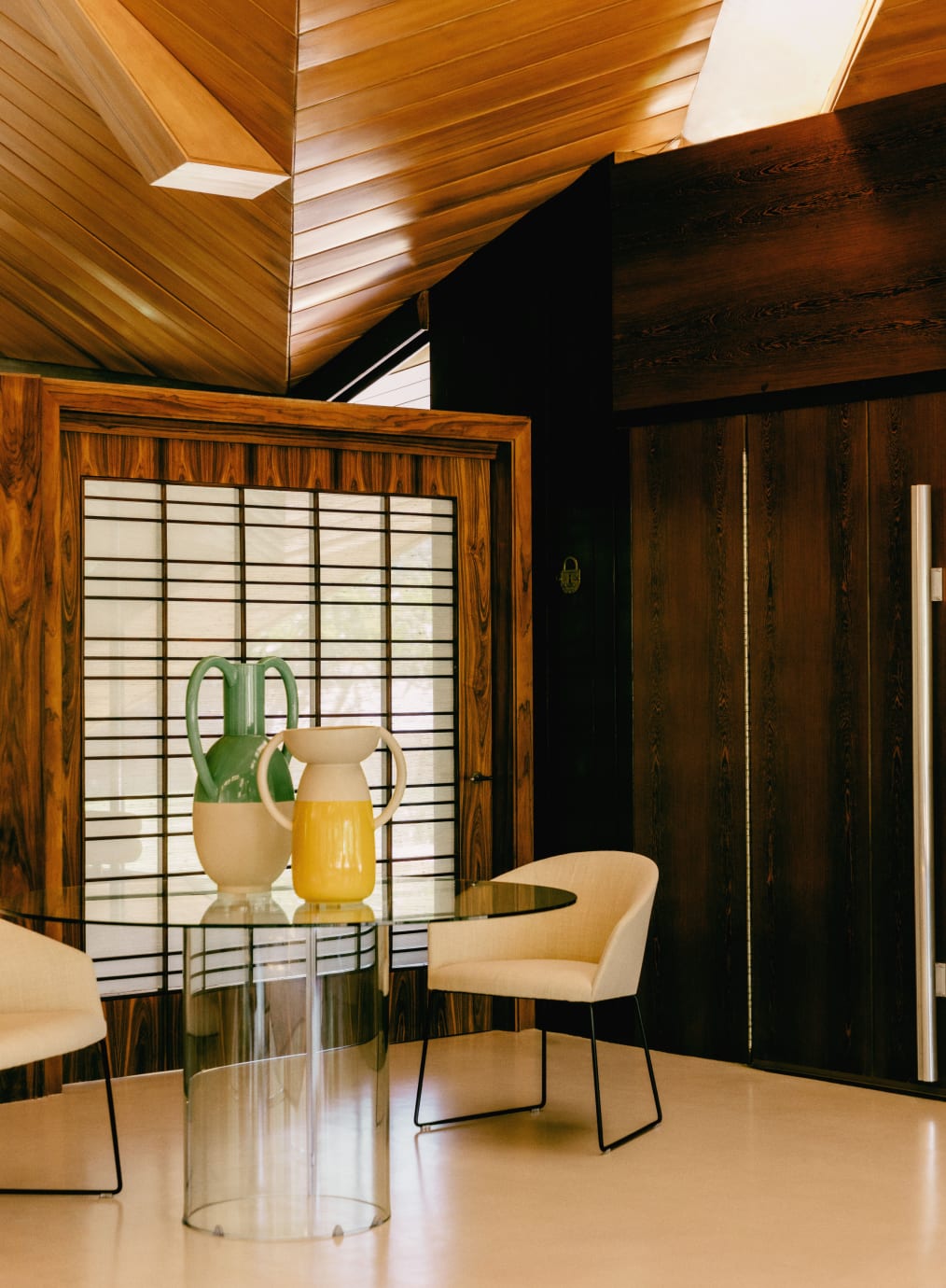 Table de Salle à Manger Ronde en Verre Trempé (Ø140 cm) Kolu