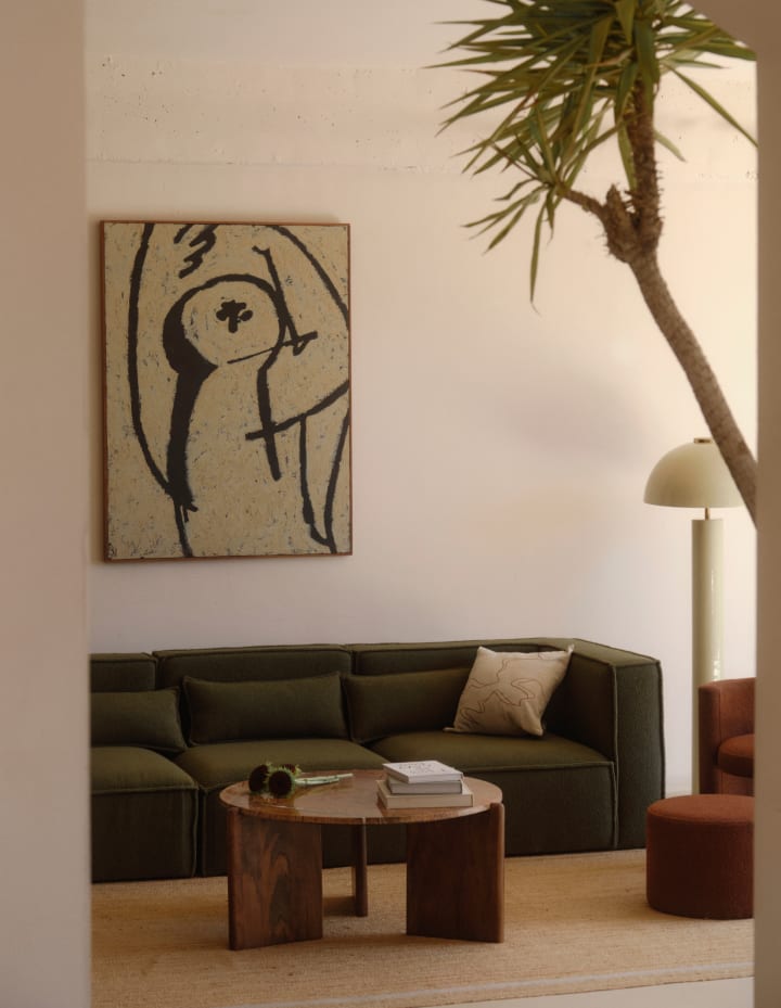 Sofá Modular de 3 piezas con 2 Sillones Esquineros de Tela Bouclé Kilhe