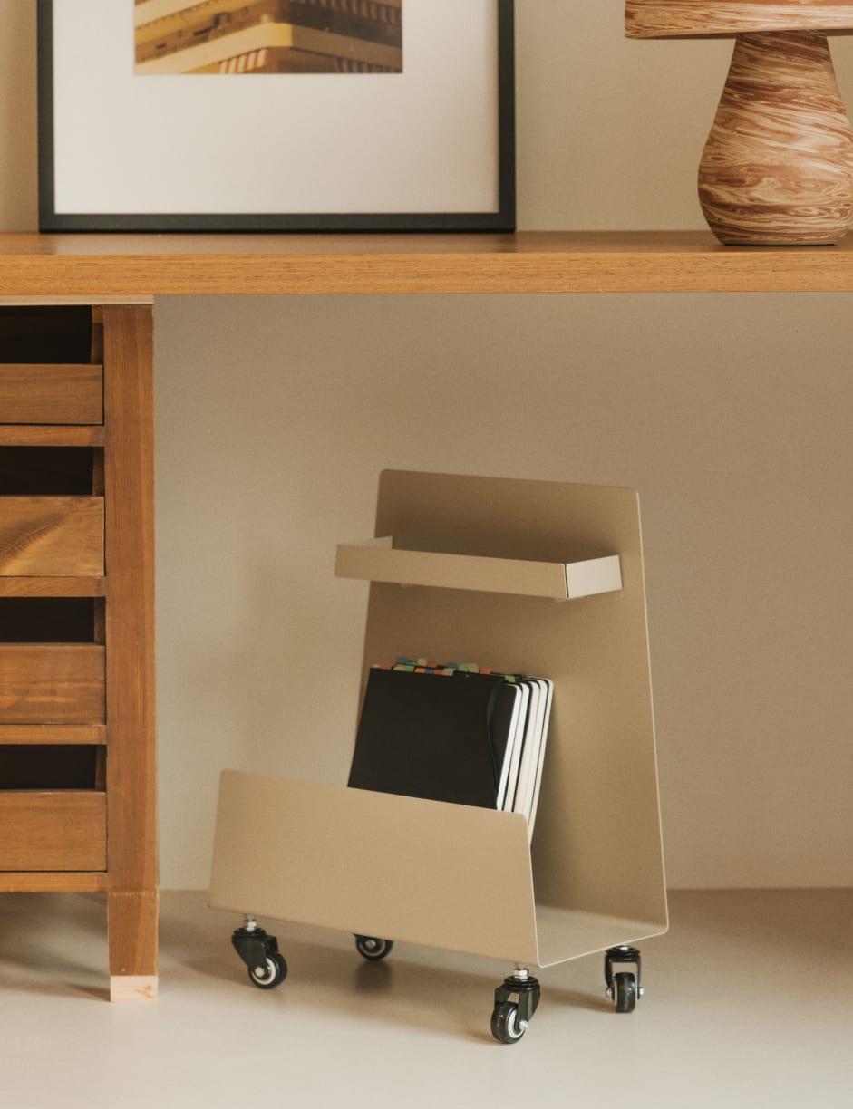 Chariot Auxiliaire Izan avec Étagère en Métal