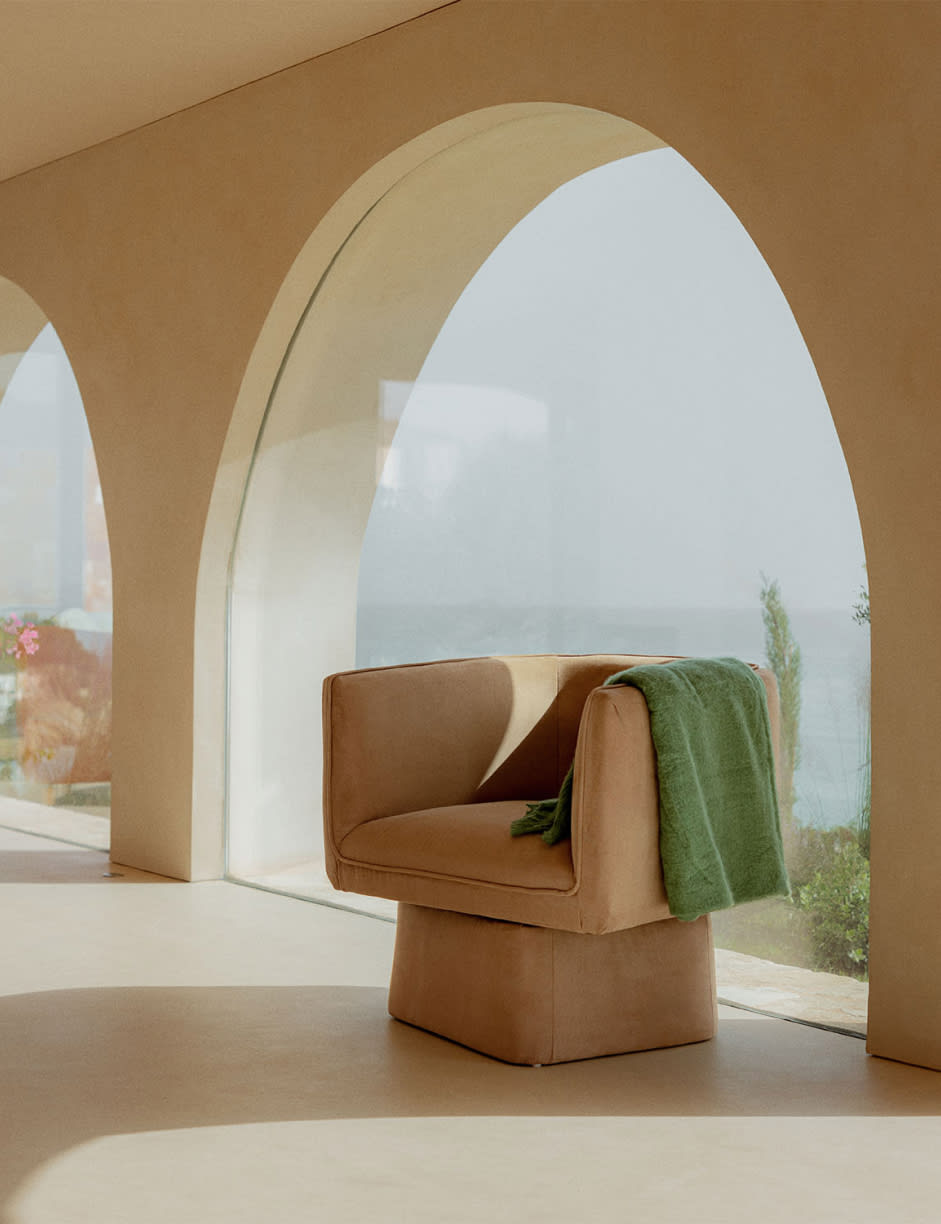 Drehsessel aus Stoff Mauren