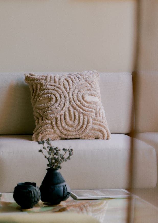 Quadratisches Stoffkissen (50x50 cm) Zanas