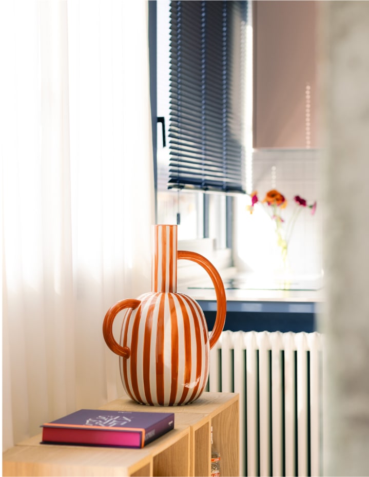 Hohe Dolomitvase XL Uves Lines 