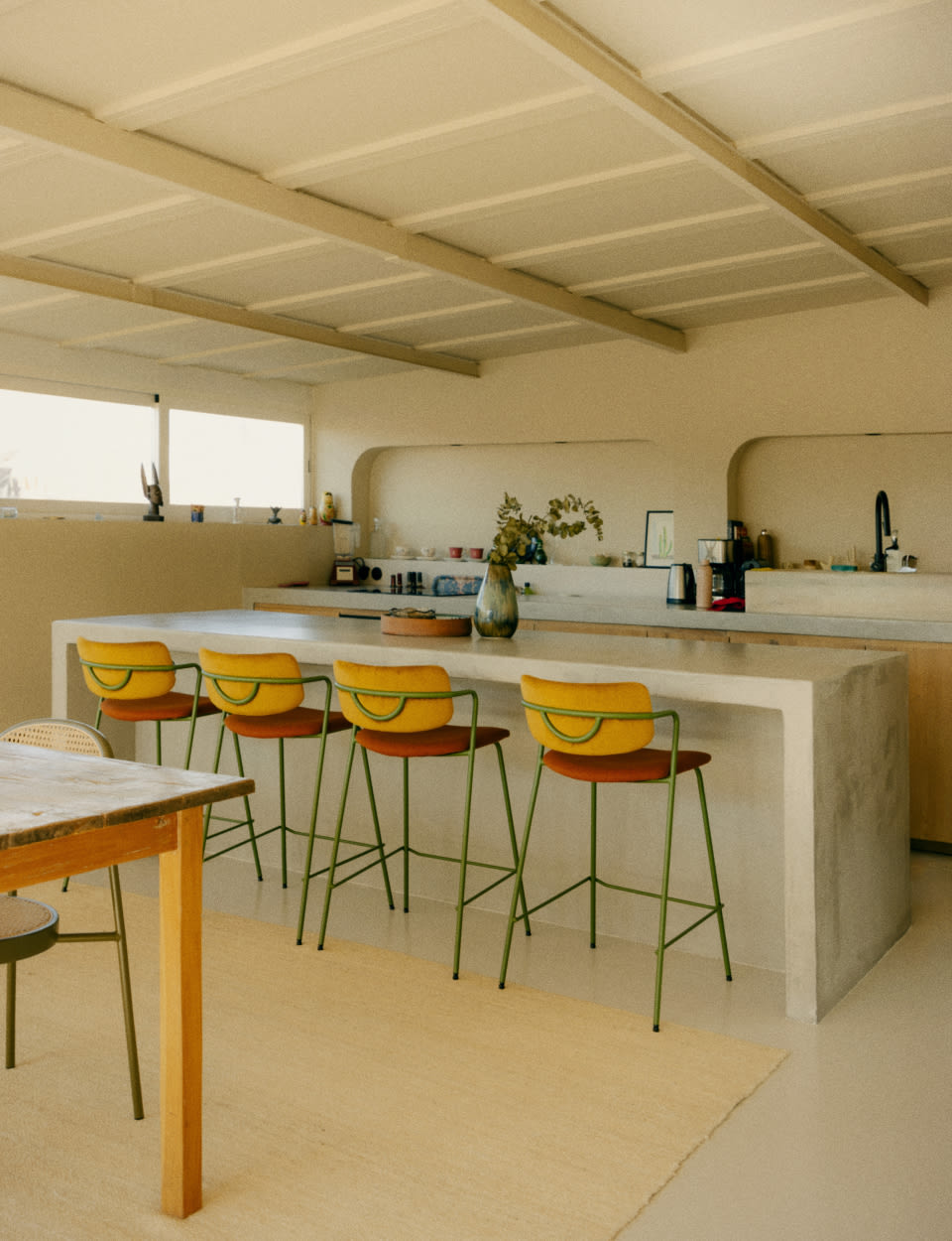 Esszimmerstuhl aus Naturrattan und Metall Vili 