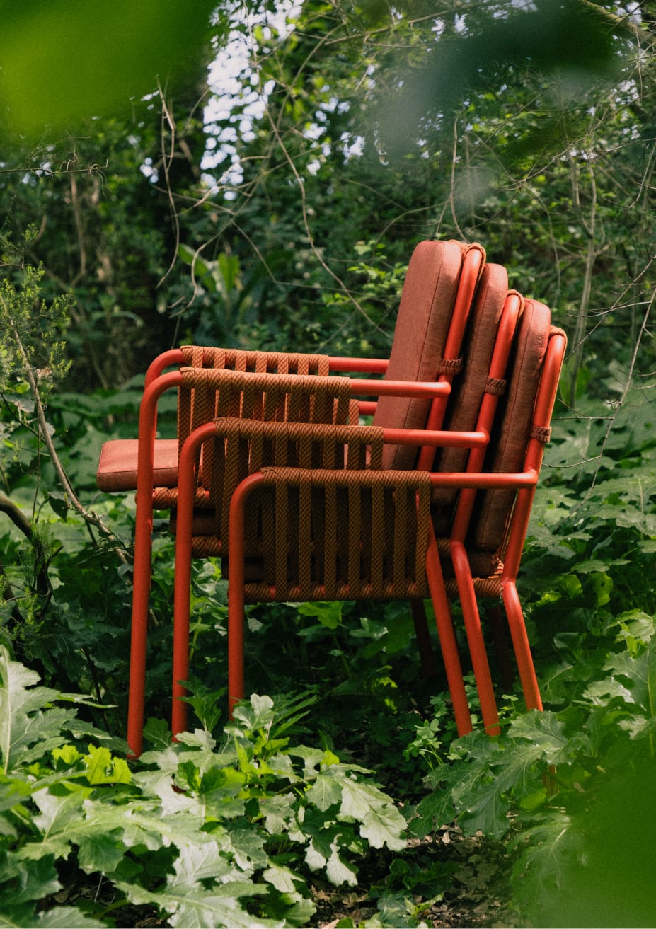 Chaise d'Extérieur en Aluminium et Corde Drian