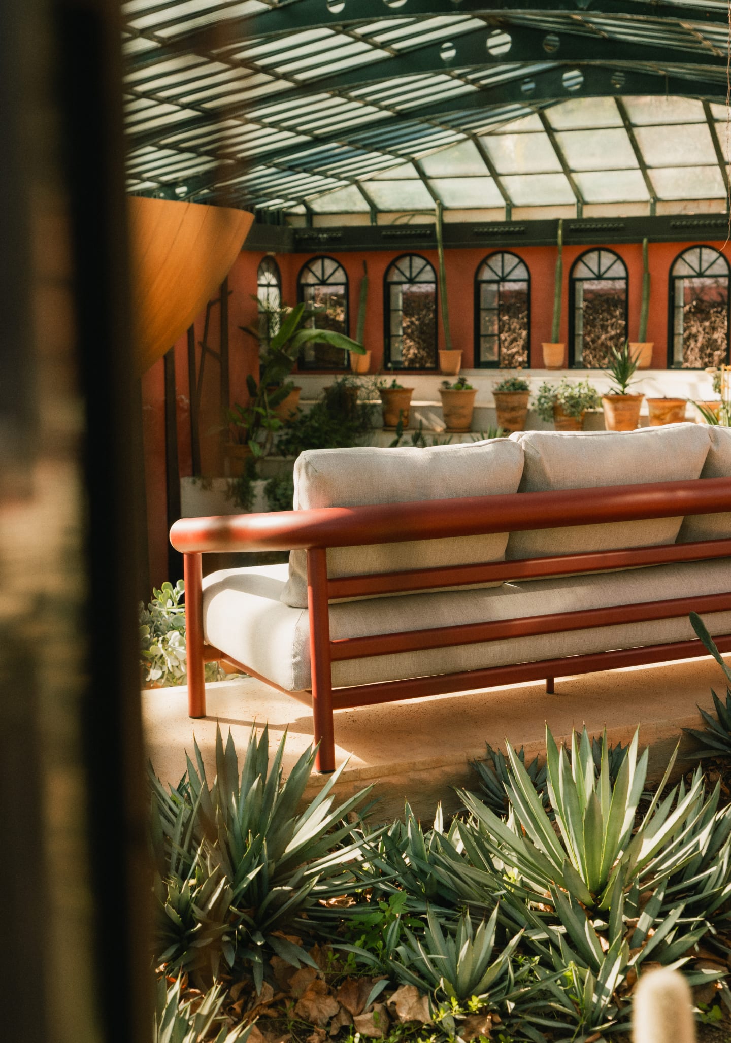 3-Sitzer-Gartensofa aus Aluminium mit Cheryl-Kissen