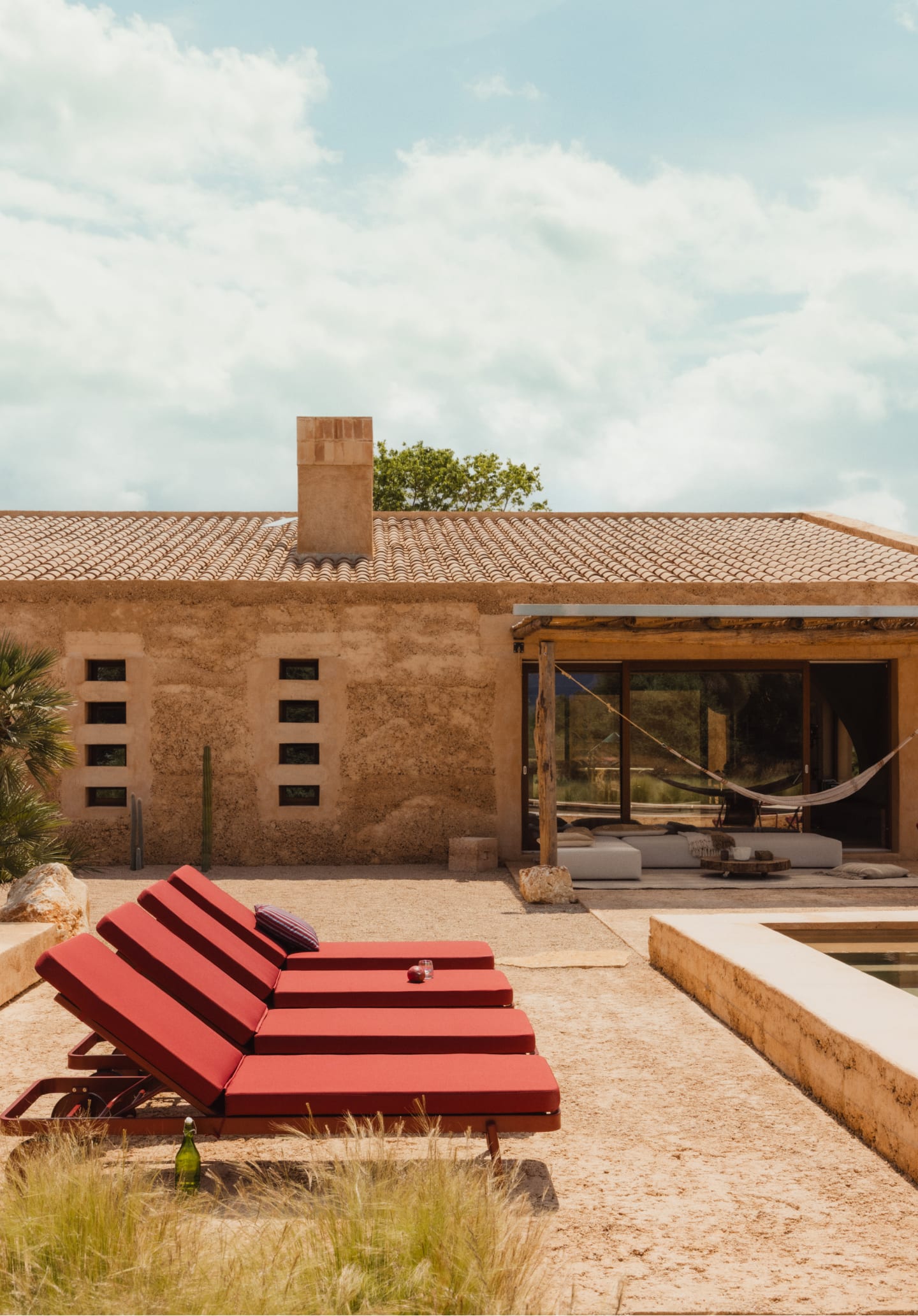 Aluminium-Liegeliege mit Stoffkissen Celina