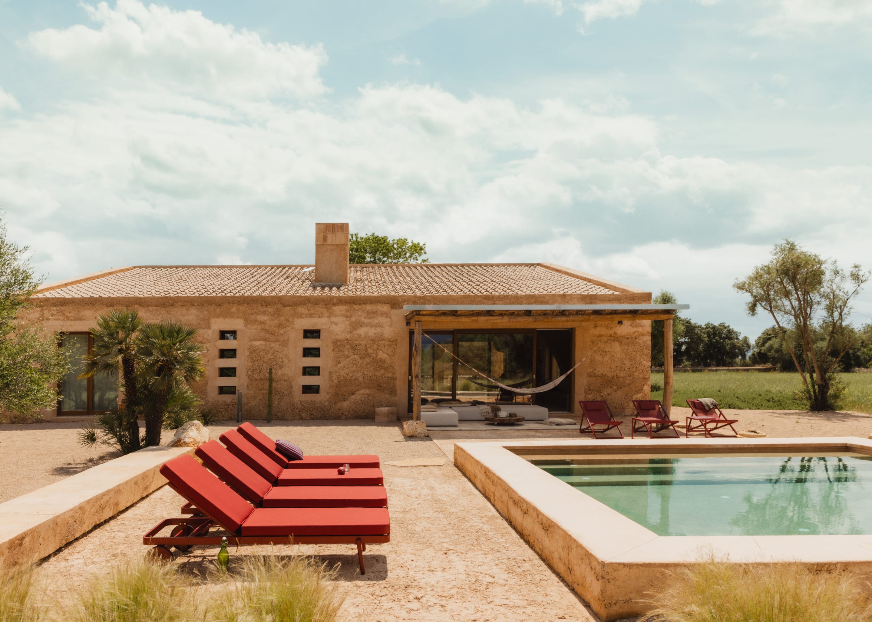 Aluminium-Liegeliege mit Stoffkissen Celina