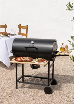 BBQ SMOKEY - Barbacoa ahumadora de carbón con ruedas