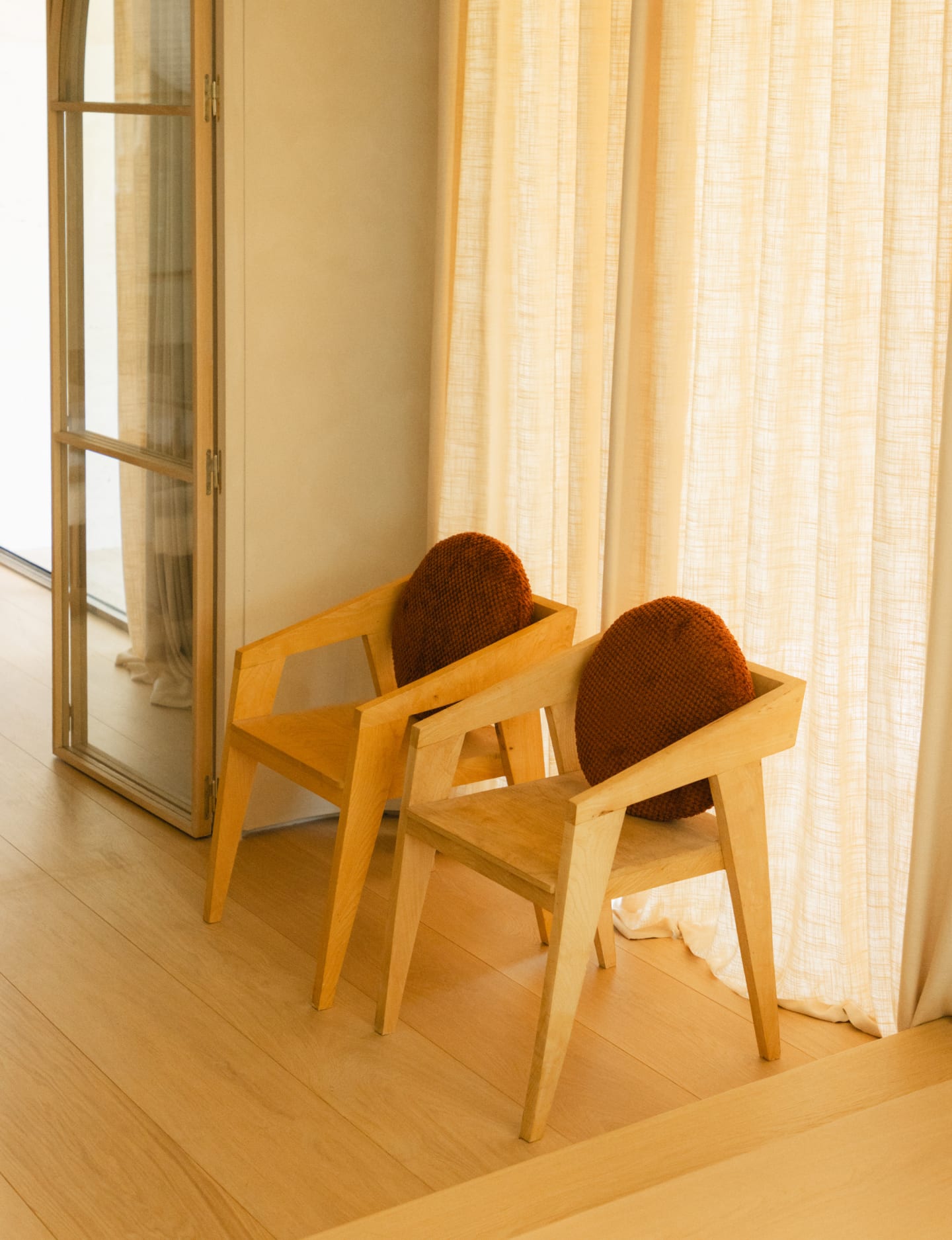 Rundes Stoffkissen (Ø45 cm) mit Pompons