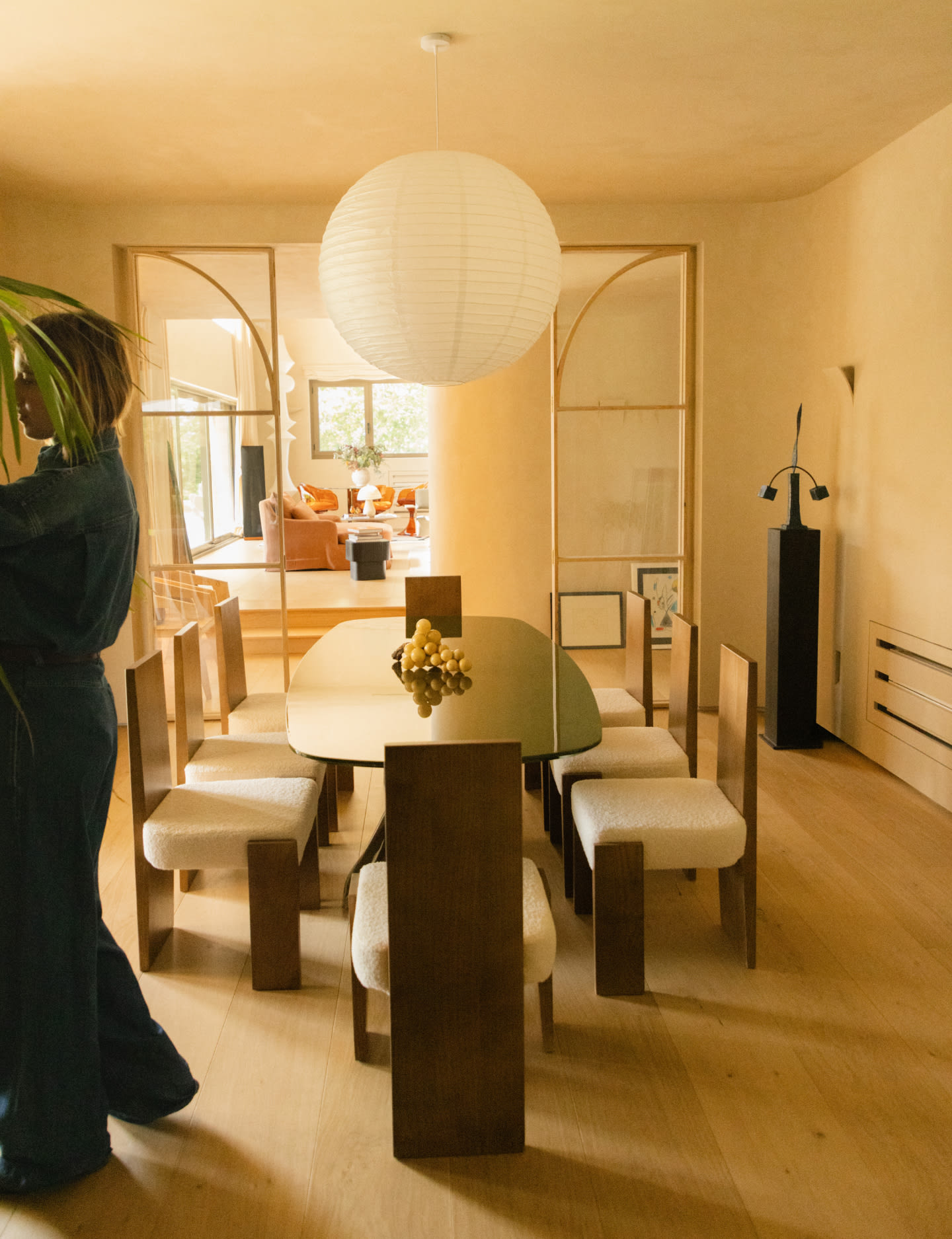 Rechteckiger Esstisch aus Holz und Fiberglas (220x100 cm) Cool Flawas 