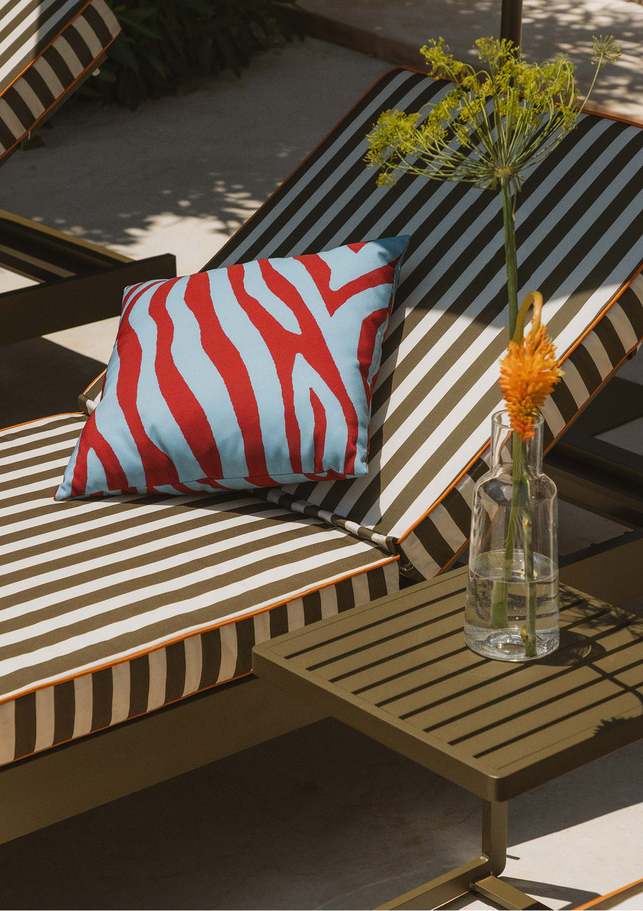 Quadratisches Outdoor-Stoffkissen (45x45 cm) Selvis 