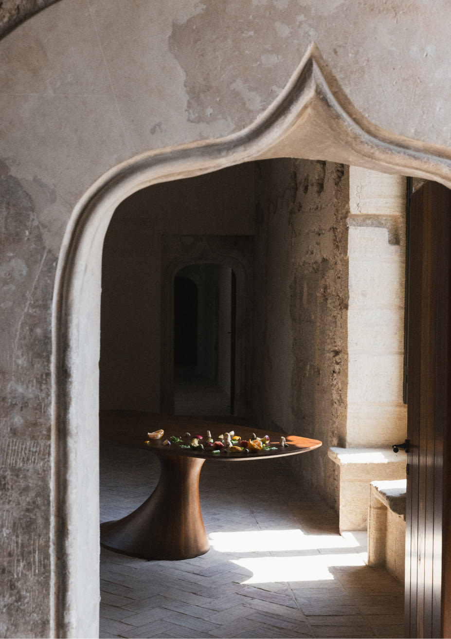 Rechteckiger Esstisch aus Holz und Fiberglas (220x100 cm) Flawas