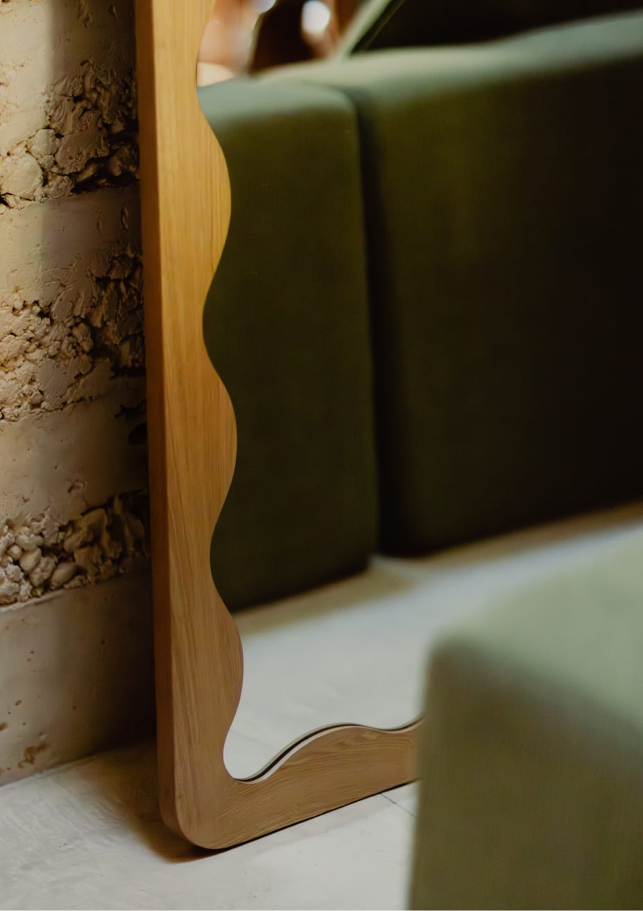 Rectangular Wooden Wall Mirror (220x100 cm) Arali