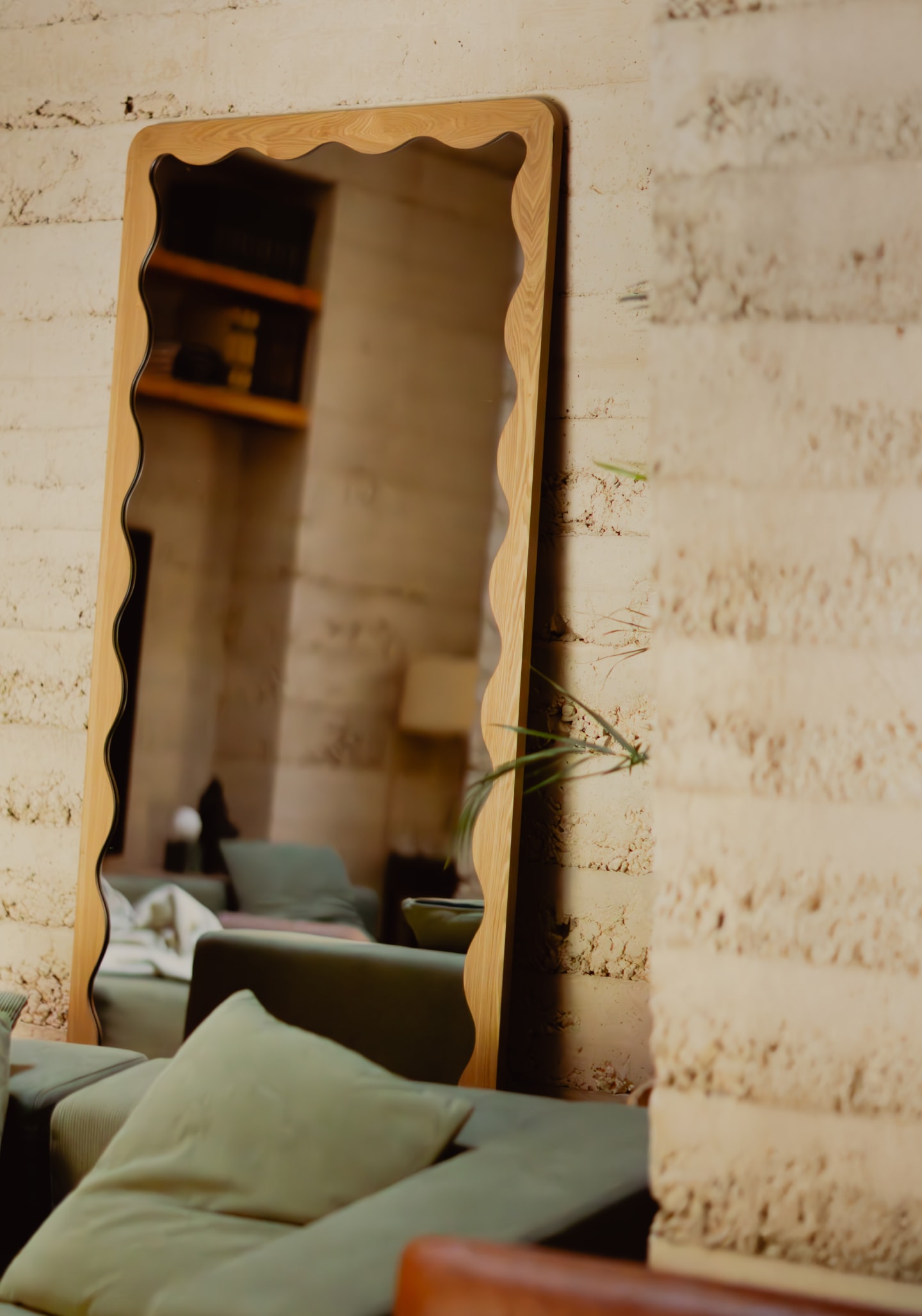 Rectangular Wooden Wall Mirror (220x100 cm) Arali