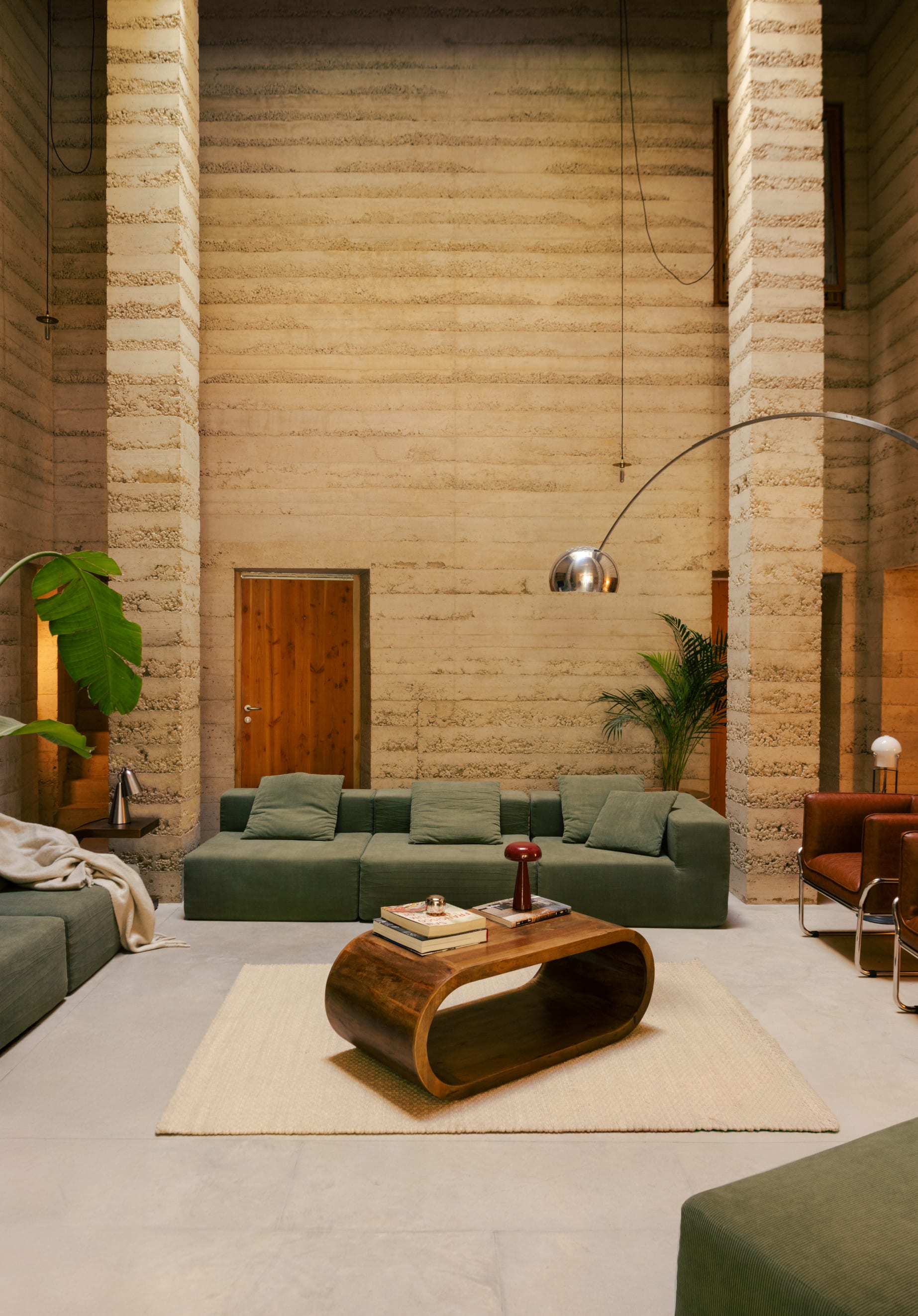 3-Piece Corner Sofa with 2 Armchairs and Corduroy Pouf Vacuum Packed Greece