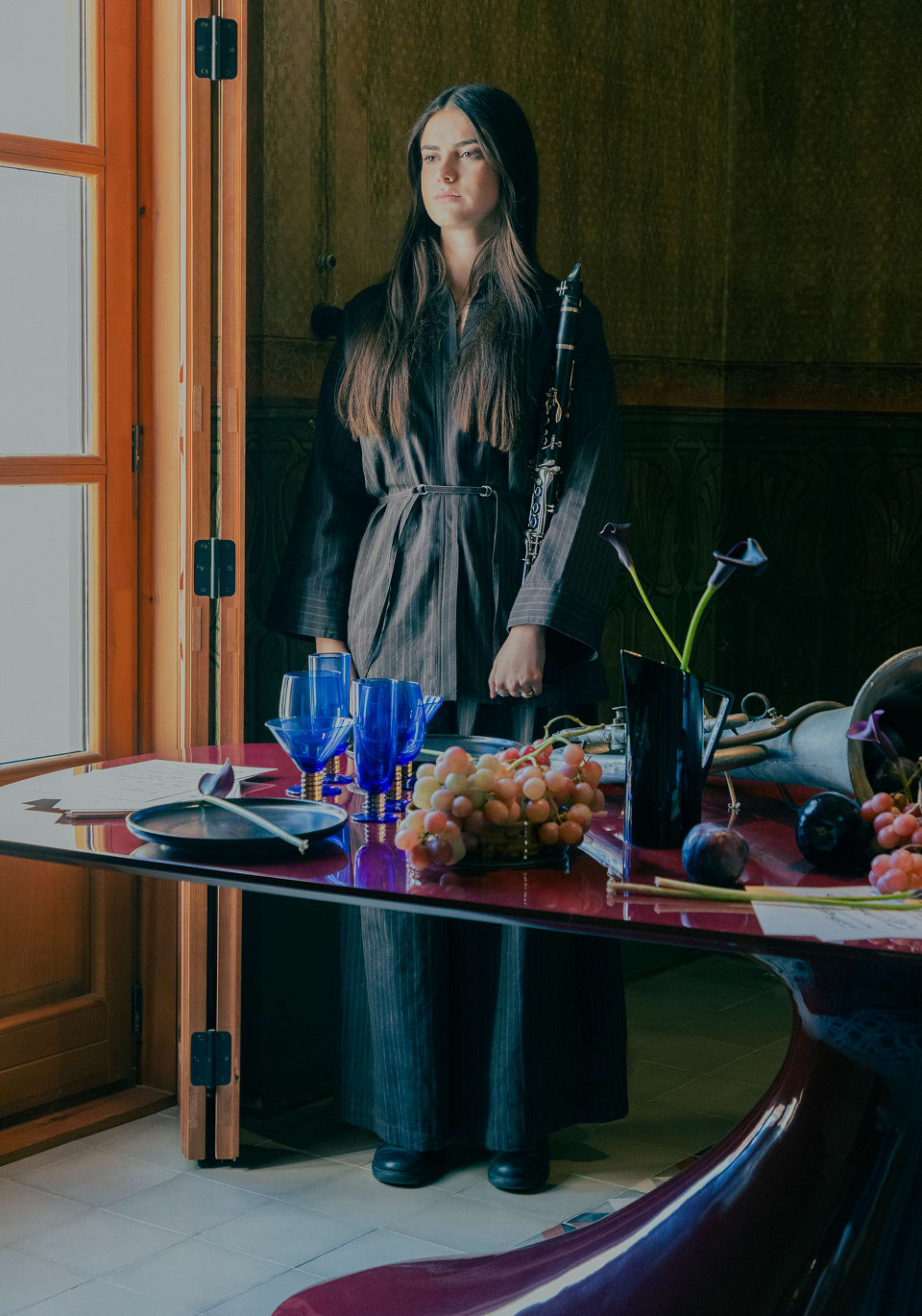 Rechteckiger Esstisch aus Holz und Fiberglas (220x100 cm) Cool Flawas 