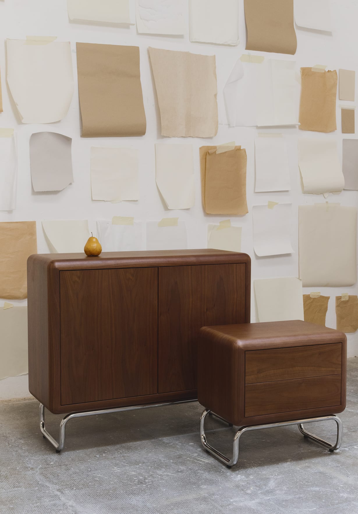 Madia Bassa con 2 Ante in Legno e Metallo Candela 