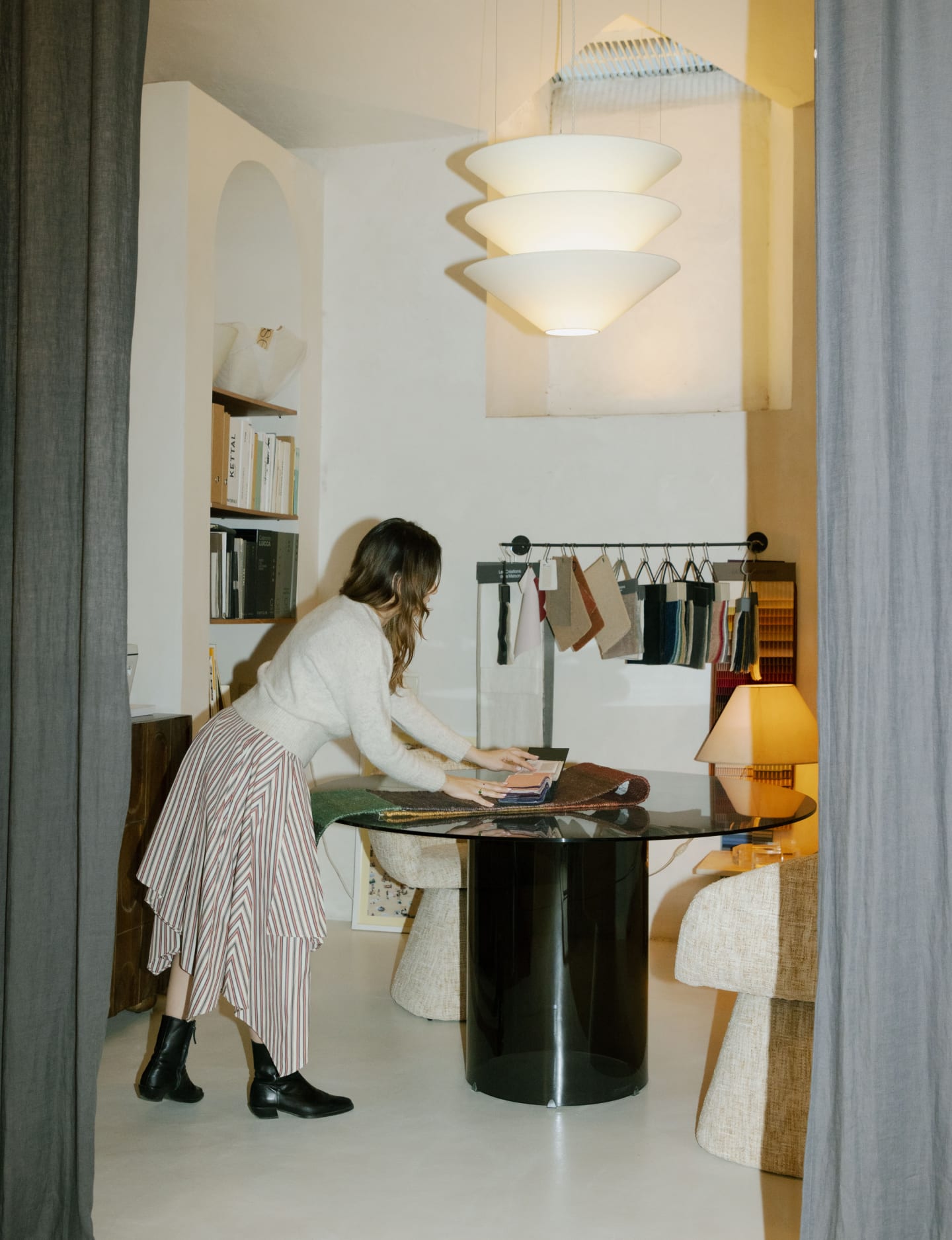 Mesa de Comedor Redonda de Cristal Templado (Ø140 cm) Kolu