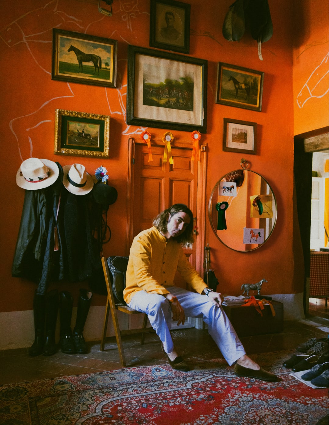 Espejo de Pared Redondo de Metal (Ø120 cm) Dario